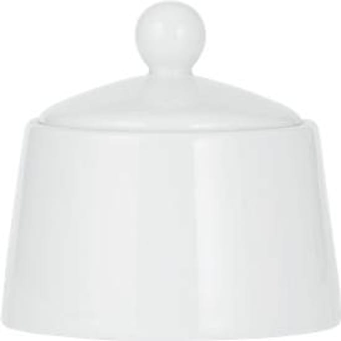 Caterado ISTA suikerpot, met deksel, porselein, wit