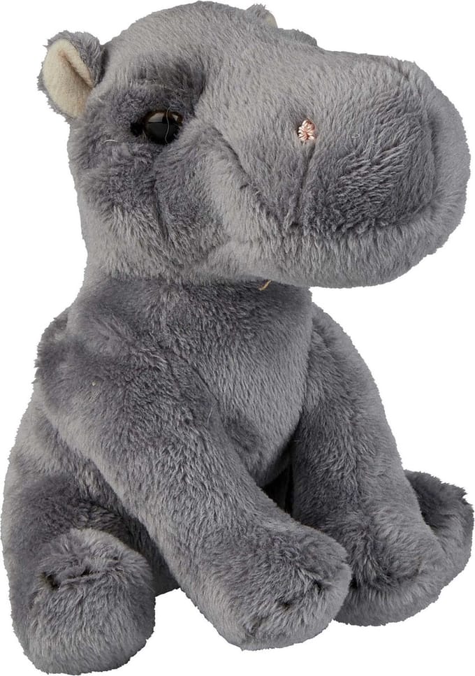 Ravensden Pluche knuffel dier Nijlpaard - 15 cm - wilde dieren knuffel