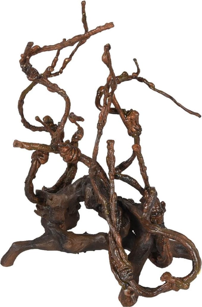 Flamingo Decoratie Azalea Wortels - Bruin - 21 x 12 x 23 cm