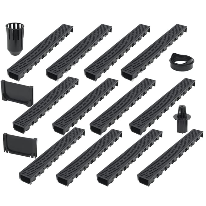 Vidaxl Canaux d'Évacuation, 12 Pièces, Plastique, 12 M