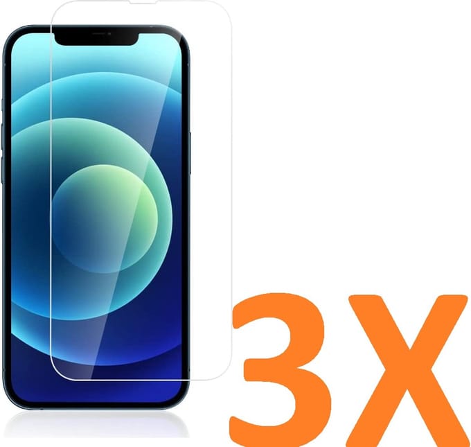 Screenprotector Glas - Tempered Glass Screen Protector - 3x Geschikt voor: Apple iPhone 14 & iPhone 16E
