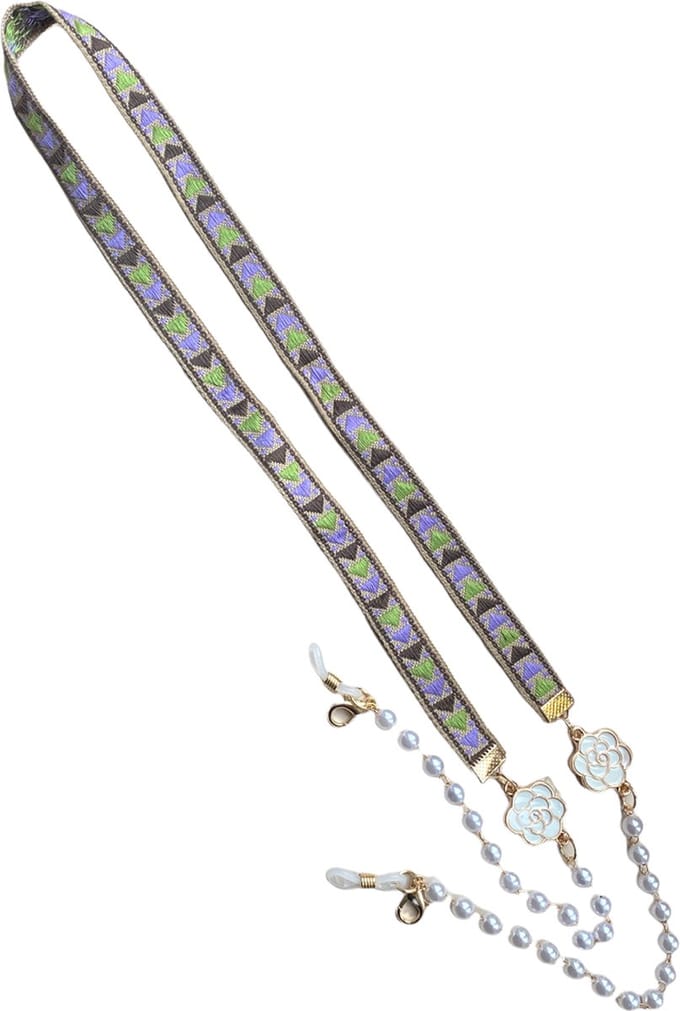 Eyezoo® - Brillenkoord - Brillenketting - Pearly Beige