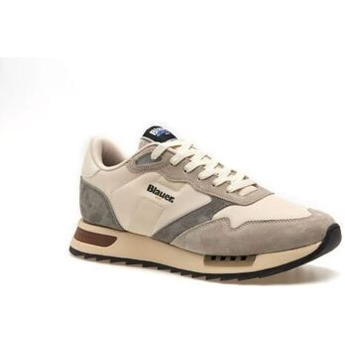 Blauer Beige Polyester Heren Sneaker