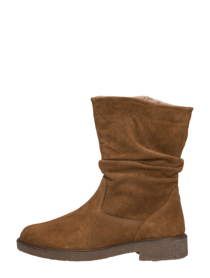 SUB55 Comfort Collection Giulia 01 Enkellaarsjes Plat - cognac - Maat 36