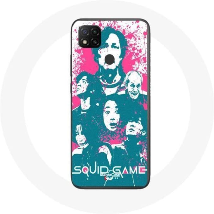 Xiaomi Redmi 9C hoesje Squid Game Poster karakterslogo