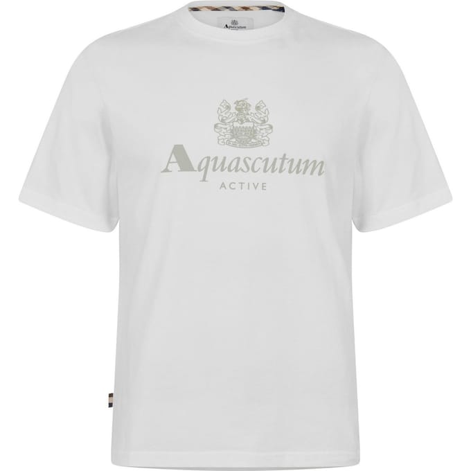 Aquascutum Herenlogo T-Shirt (Wit)