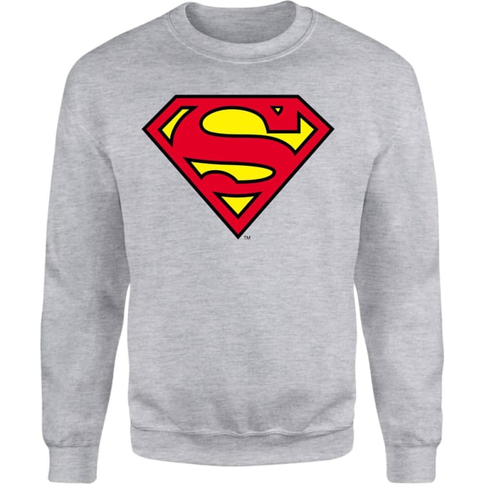 Official Superman Shield Sweatshirt - Grey - S