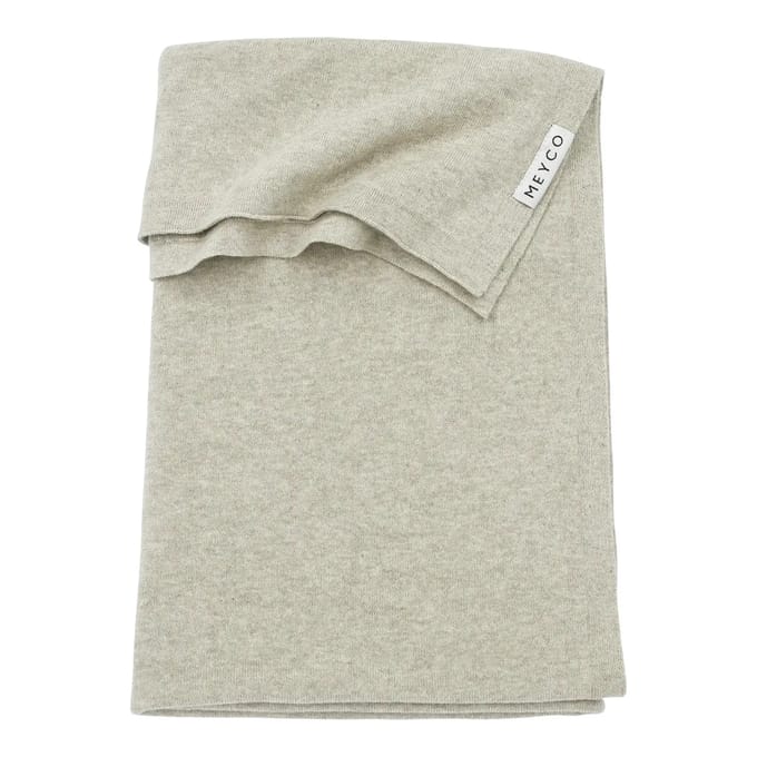 Meyco Baby Knit Basic wiegdeken - sand melange - 75x100cm - 1.0 TOG