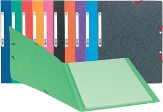 Exacompta Elastomap zonder klep in glanskarton 400gm2 - A4 - Lindengroen - 5563E