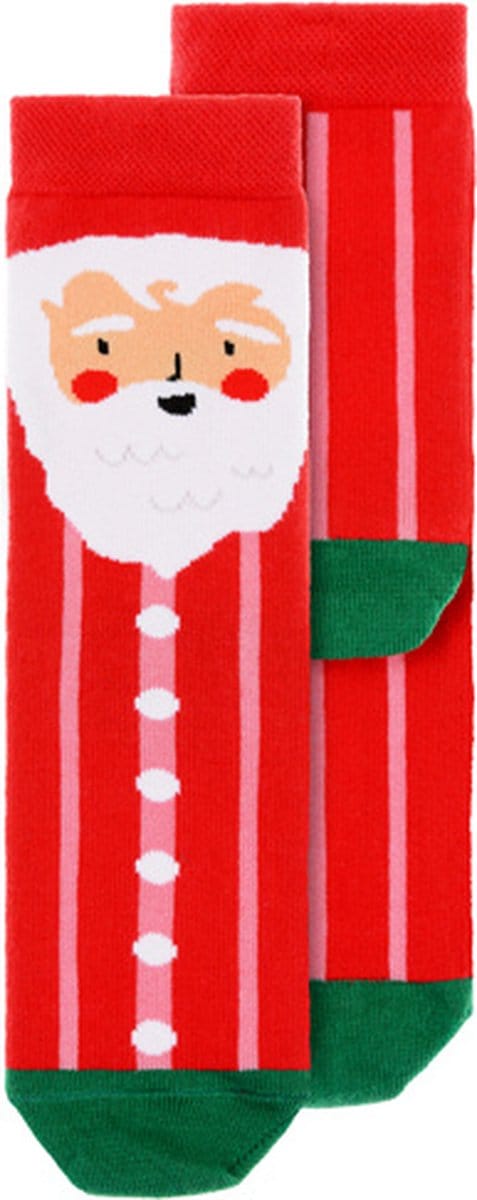 Kerstsokken kind Rood Santa - Maat 27-30