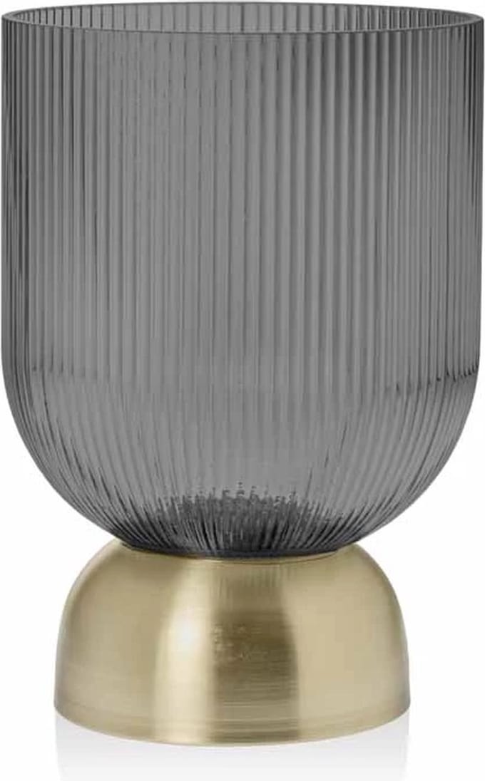 Riverdale - Windlicht Lois smoke 24cm Grijs