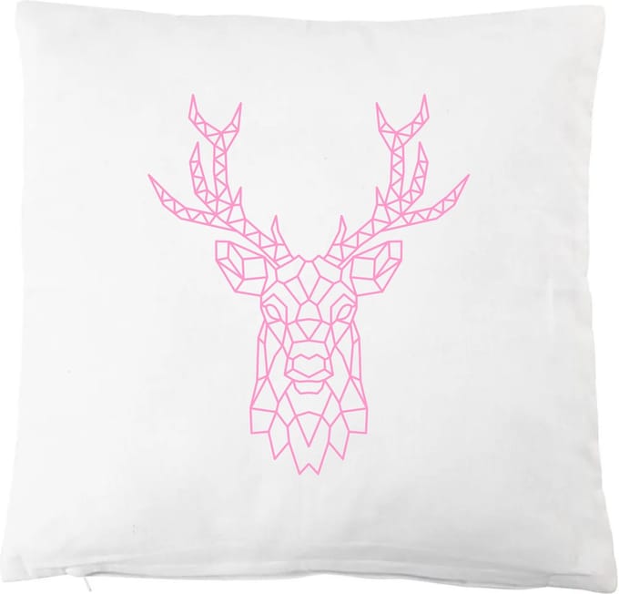 Rendier Kerstmis Kussenhoes - Roze - 45x45 cm - Specialties By Eizook
