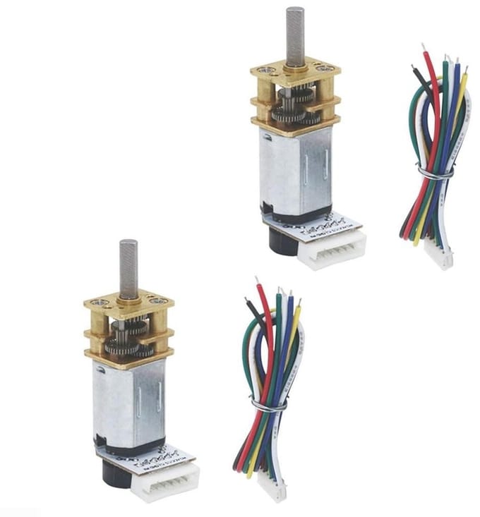 Encoder Motor - Robot Motor - Elektronica Projecten - Hoog Koppel - 6V 1500RPM - Metaal