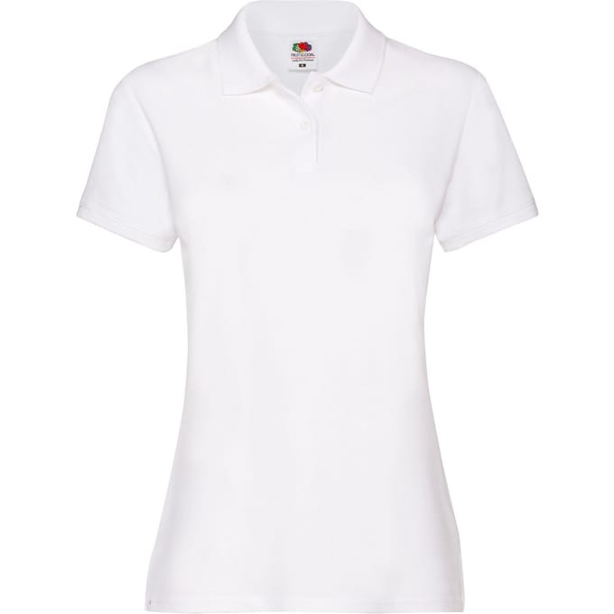 Fruit of the Loom Dames/Dames Premium Effen Poloshirt (Wit)