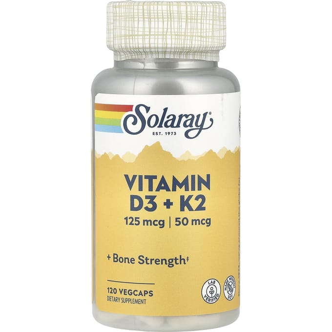 Vitamine D3 + K2, 120 Plantaardige Capsules