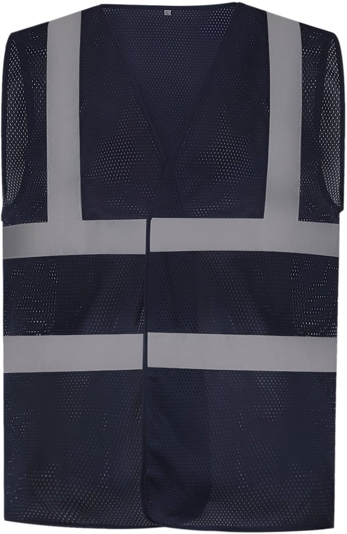 Gilet Unisex M Yoko V-hals Mouwloos Navy 100% Polyester