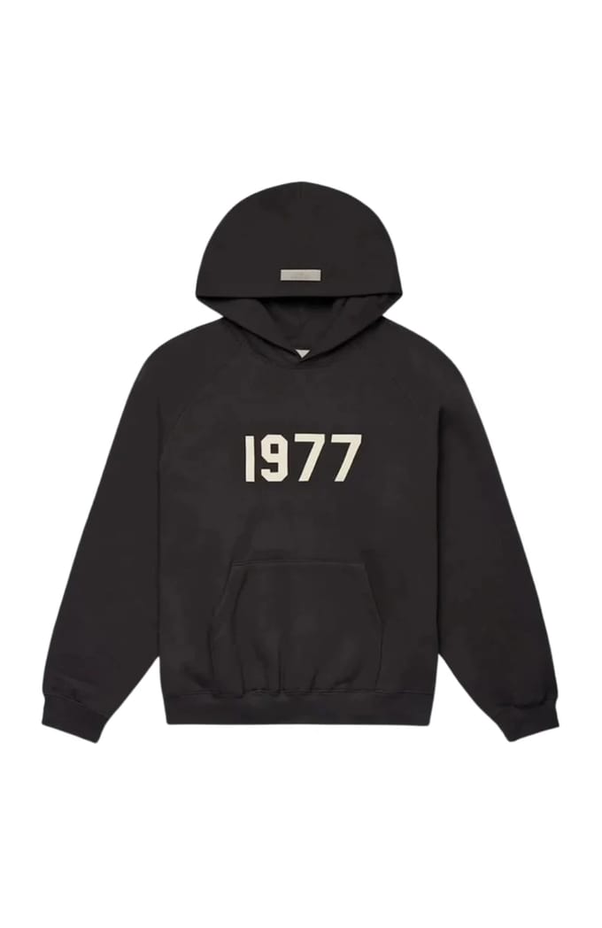 Fear of God ESSENTIALS 1977 Iron Black Hoodie