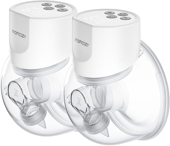 Momcozy S12Pro Handsfree Borstkolf - 2 stuks - Extra stil en compact - Elektrisch - Oplaadbaar - Wit