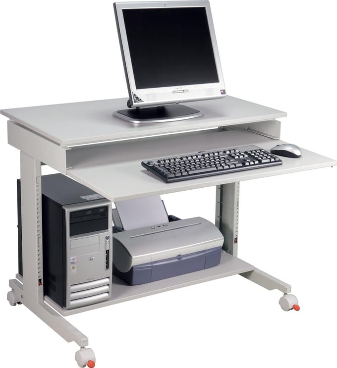 TWIN click hoogte instelbaar werkstation - Grijs
