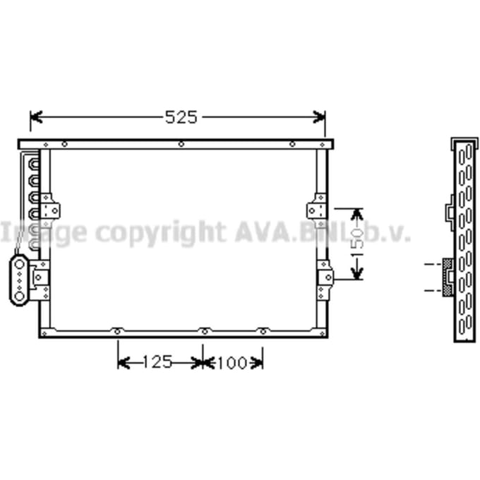 Condensator, airconditioning AVA COOLING BW5191
