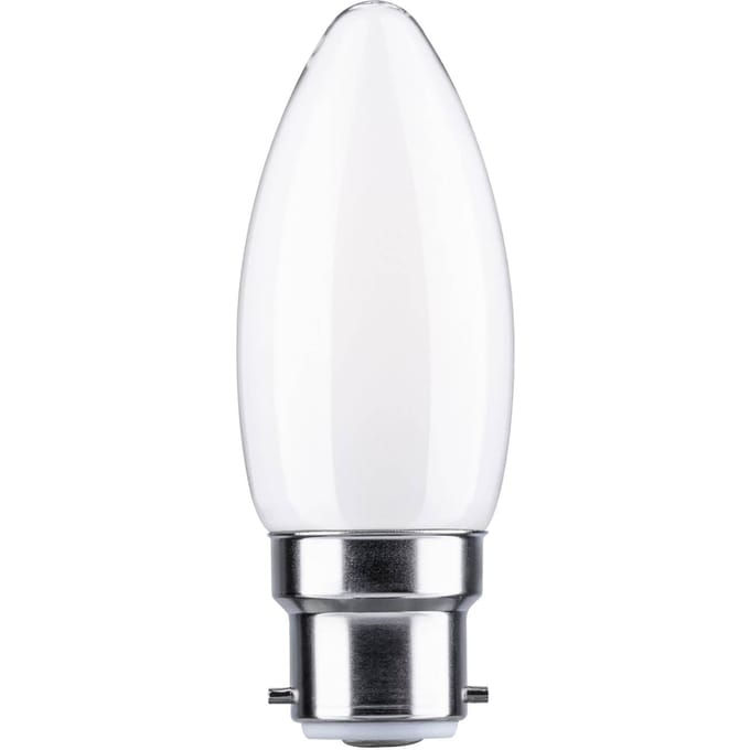 Paulmann 28900 LED-lamp Energielabel F (A - G) B22d Kaars 4.7 W = 40 W Neutraalwit (Ø x h) 35 mm x 91 mm 1 stuk(s)