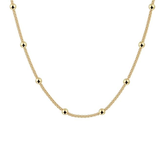 Collier bolletjes 3,0 mm 40 + 4 cm 3 micron