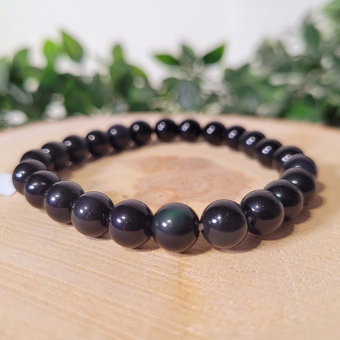Hemels Oog Obsidiaan Armband 8mm