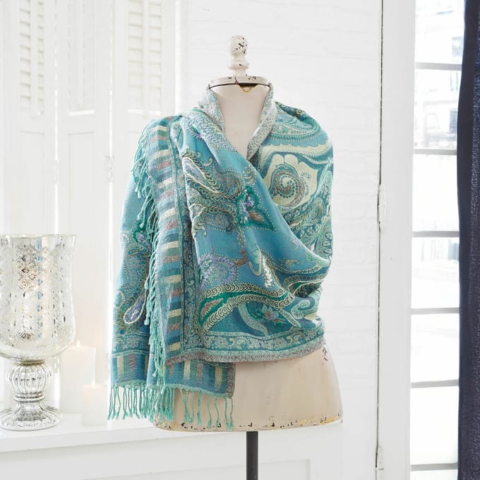 LOBERON Sjaal Carol blauw