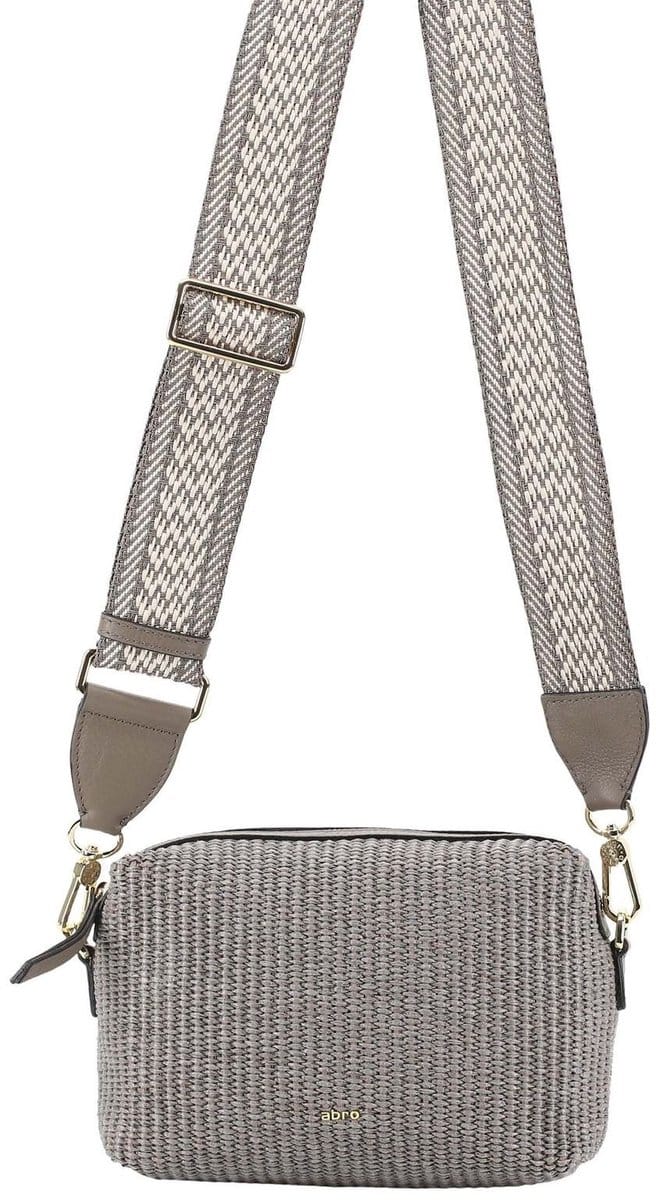 abro Schoudertas Fabric Raffia Shoulder Bag Kaia Tope Grijs