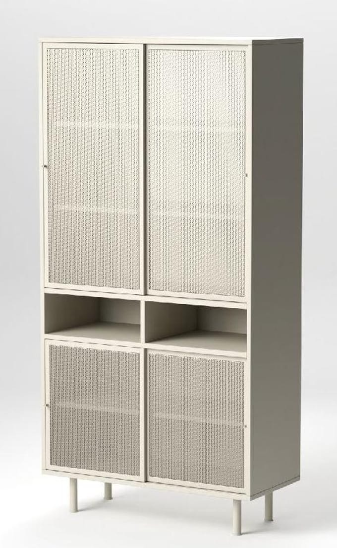 Nordic Home - Sadie wandkast 180 cm - grijs/beige