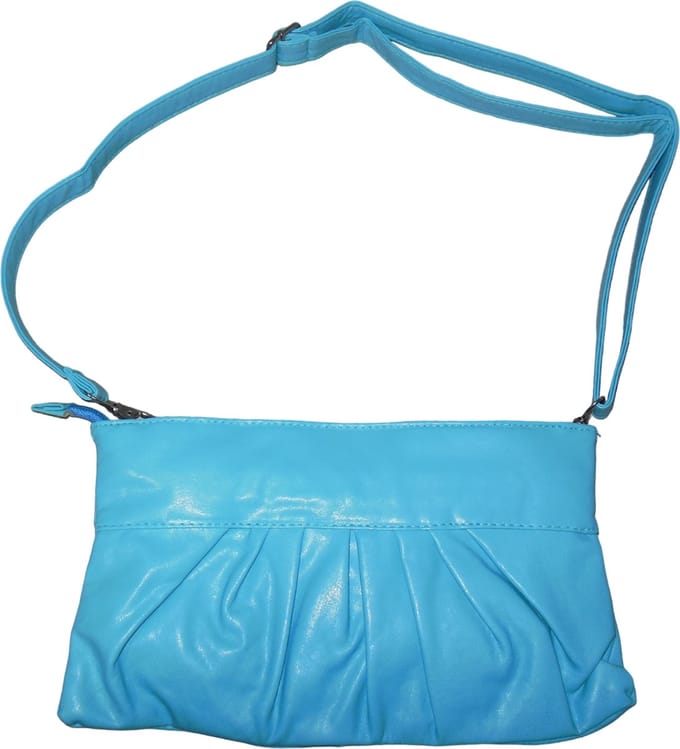 Schoudertas dames imitatieleer blauw