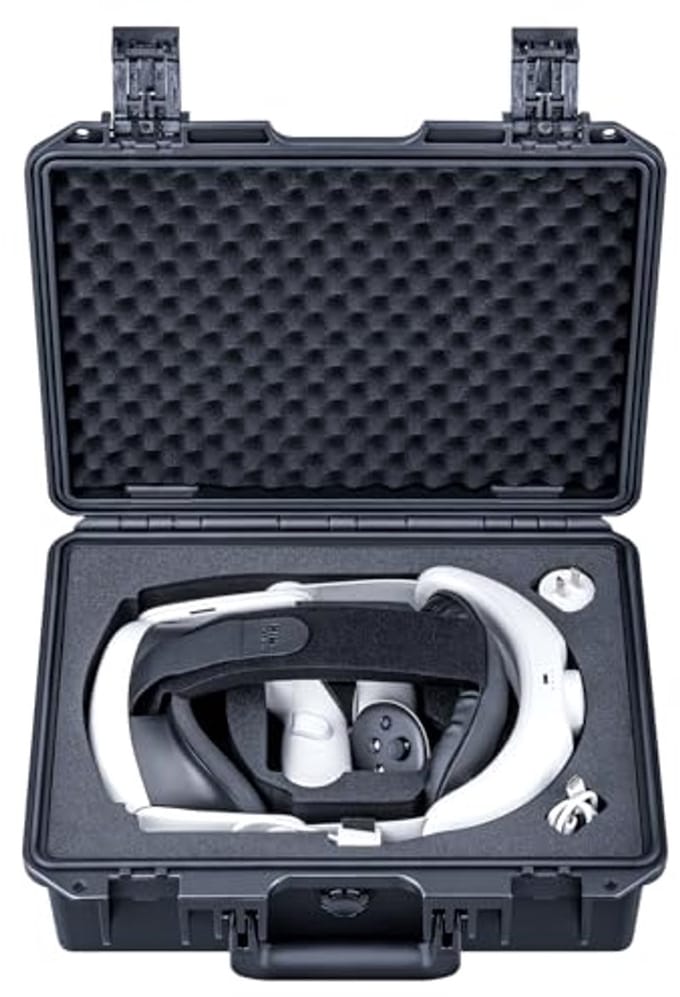 Waterdichte HardCase voor Quest 3S en Hoofdband met Batterij