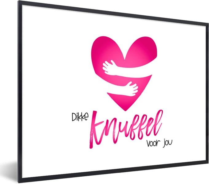 Fotolijst incl. Poster - Beterschap - Quotes - Knuffels - 40x30 cm - Posterlijst