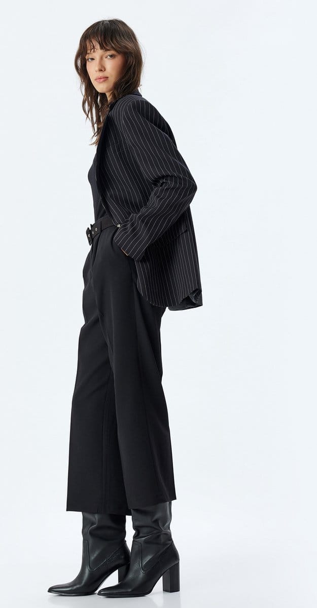 Hoge taille Brede pijpen Broek