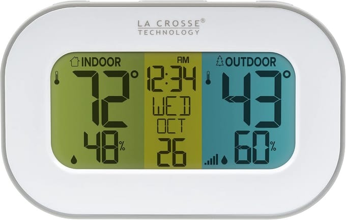 Draadloos Binnen/Buiten Weerstation met Temperatuur en Vochtigheid Display