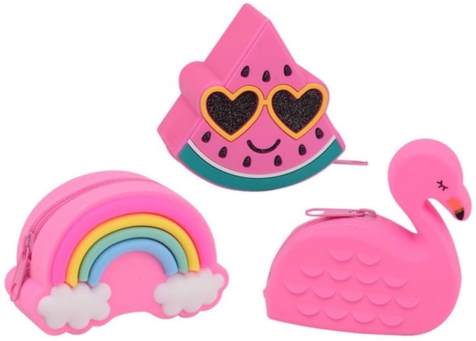 Johntoy portemonnee speelgoed set - 12 schattige portemonnees multicolor.