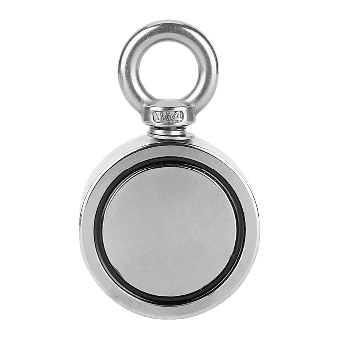 300KG Sterke Trek Zeevissen Jagen Bergingsherstel Magneet met 10M Touw gray