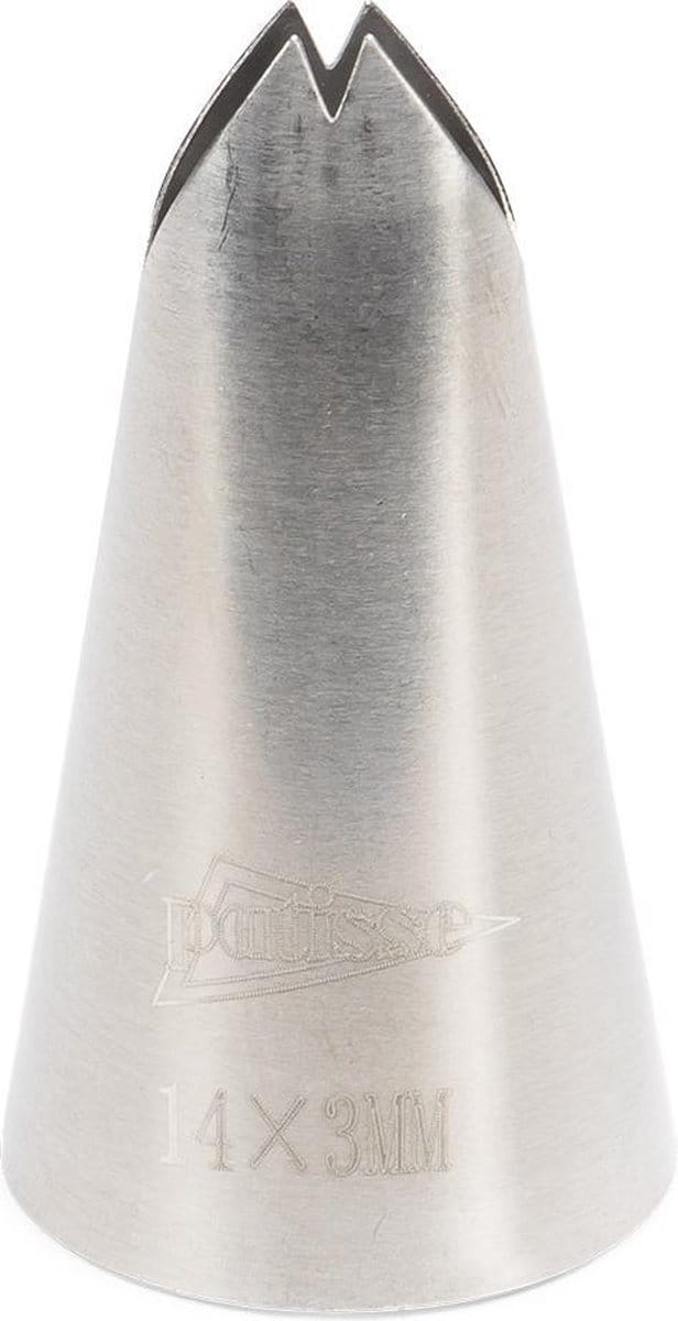Spuitmondje rvs blad 14 x 3 mm