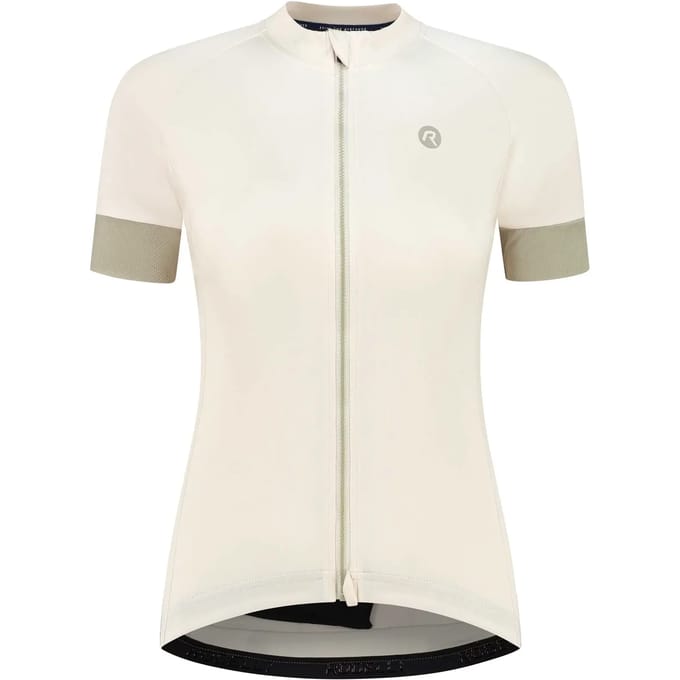 Rogelli Modesta Dames Fietsshirt - Korte mouw - Lange rits - Taupe