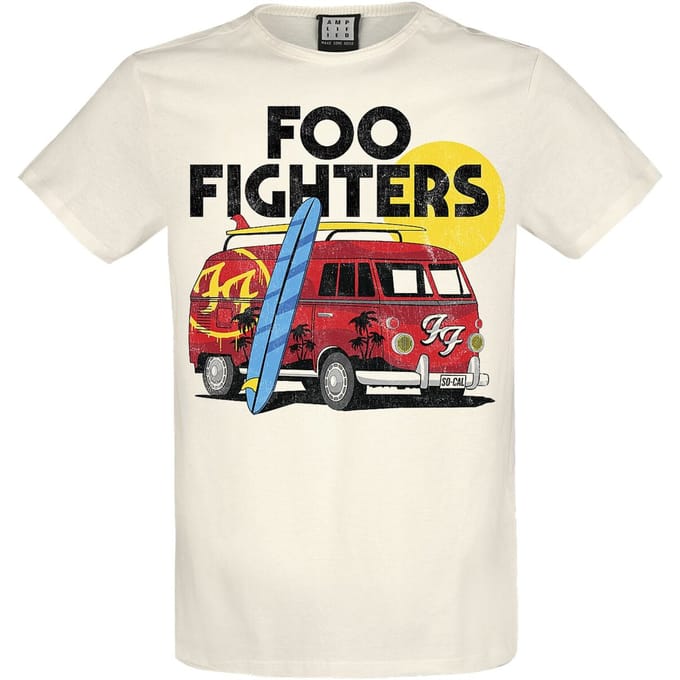 Foo Fighters T-shirt - Amplified Collection - Camper Van - XS tot 3XL - voor Mannen - gebroken wit
