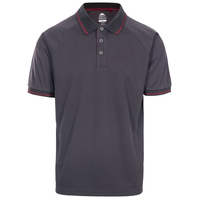 Trespass Heren Bonington Korte Mouw Actief Poloshirt (Donkergrijs)