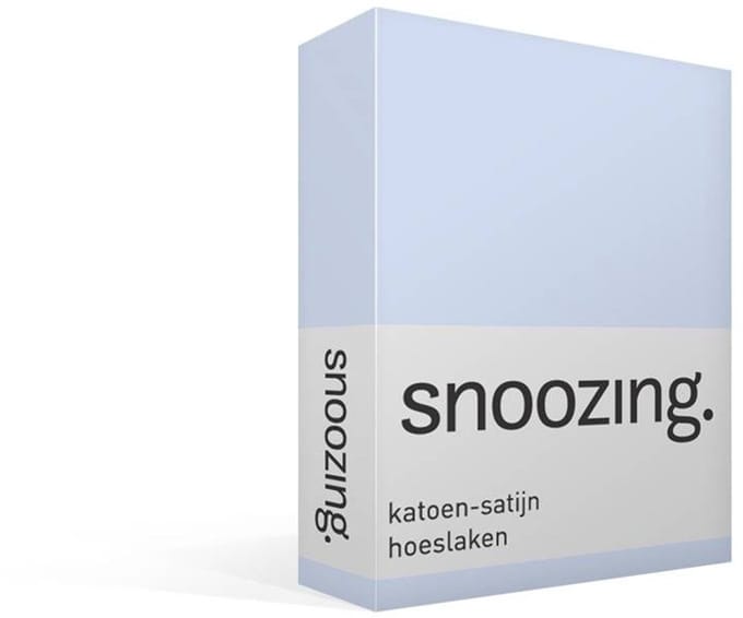 Snoozing - Katoen-satijn - Hoeslaken - Eenpersoons - 80x200 cm - Hemel