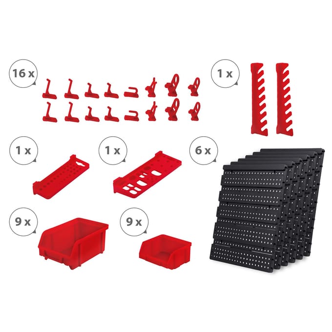 Humberg Werkstatttafel 96x76cm met 43 Delen - Gereedschap Organizer