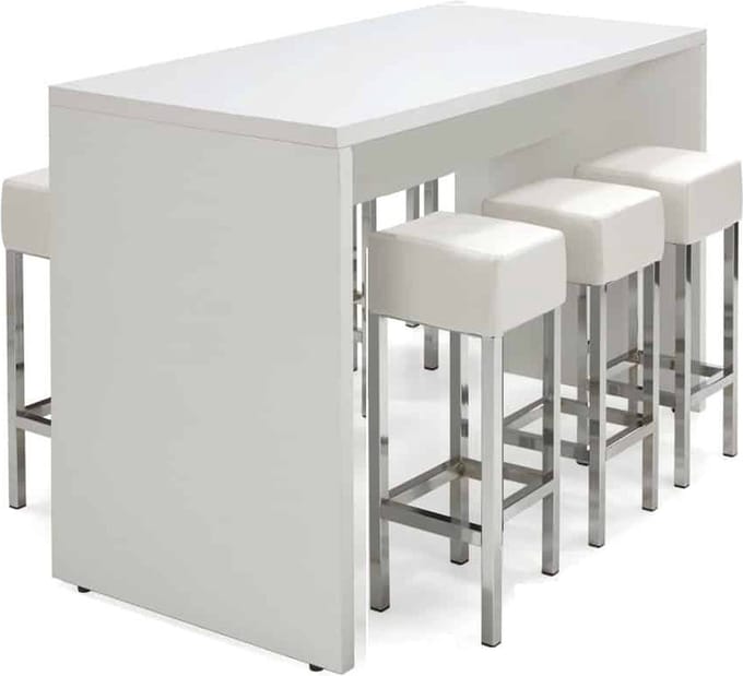 Statafel of bartafel Chief 160cm x 80cm breed kleur Wit