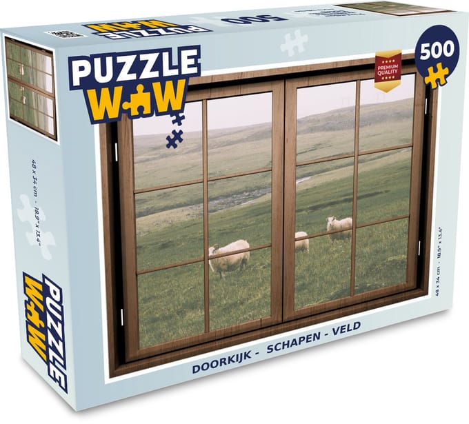 Puzzel Doorkijk - Schaap - Dieren - Legpuzzel - Puzzel 500 stukjes