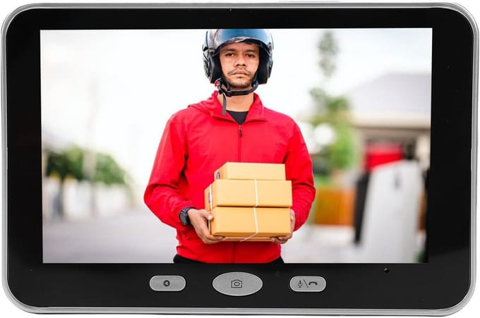 Draadloze Videobel - Wifi Intercom - Veilige Toegang - 1080p HD Beeld - 5 Inch Display - Zwart