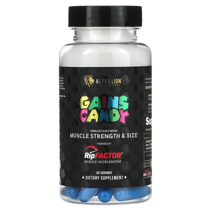ALPHA LION, Gain Candy, RipFactor, 60 capsules