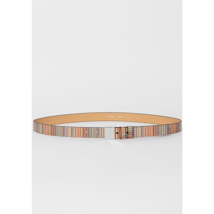 Paul Smith Belt Multistripe Leather Multi Coloured Maat: W32 | Riemen Outlet | Heren