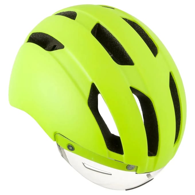 AGU Urban Pedelec - Speed Pedelec Helm - 54-58cm - NTA-8776 - Met Vizier - In-mold - Unisex - Geel