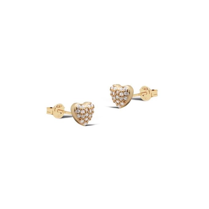Karma Oorbellen Zirconia MAY Heart | Goud